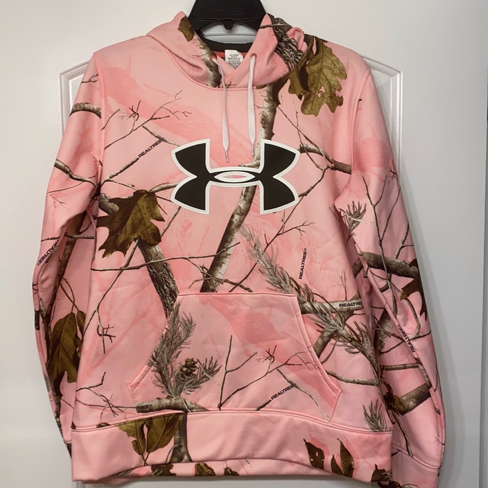 Women’s Under Armour Pink Camo Realtree Hoodie - Medium